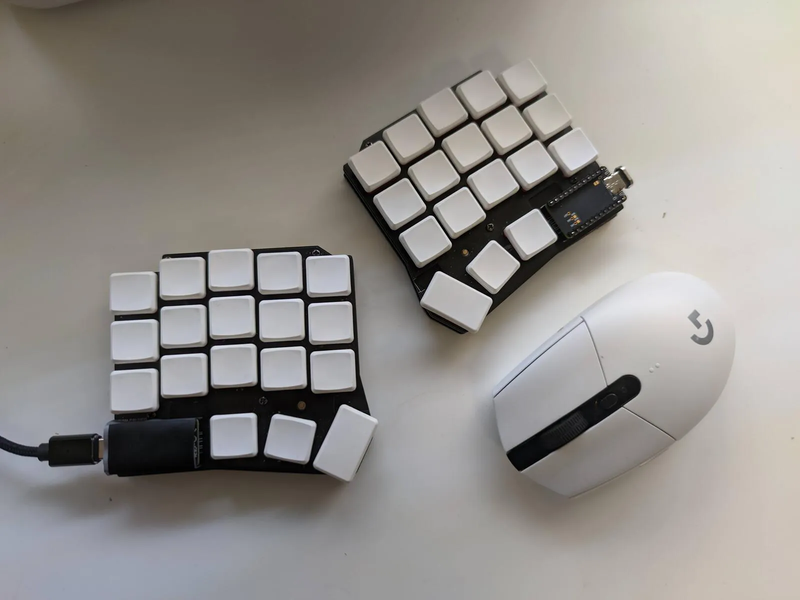 Picture of a split keyboard